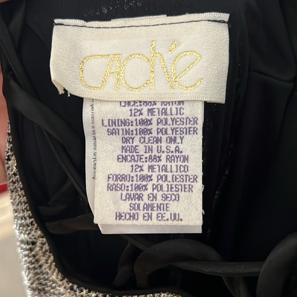 Vintage Metallic Lace Formal Dress - Cache Betsy & Adam - Picture 5 of 6